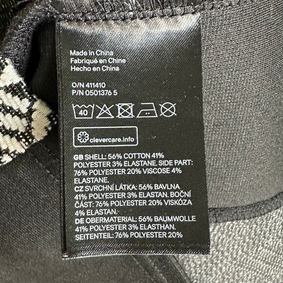 H&M Divided Black & White Geometric Bodycon Dress – Size 10 - Picture 7 of 7